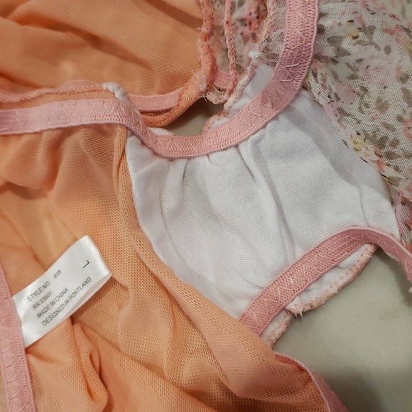 Floral Mesh Panty Low Rise Underwear Womens Size Large - Picture 4 of 9